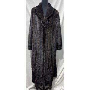 ranch / Mahagony mink coat female directional bracelet cuffs (77035)